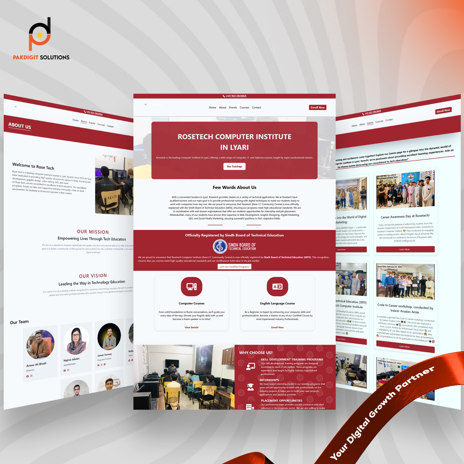 Rosetech Computer Institute website project